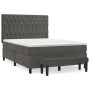 Box spring bed with dark gray velvet mattress 140x200 cm by , Beds and slatted bases - Ref: Foro24-3138026, Price: 572,87 €, ...