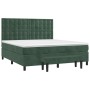 Cama box spring con colchón terciopelo verde oscuro 180x200 cm de , Camas y somieres - Ref: Foro24-3138100, Precio: 698,59 €,...