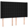 Cama box spring colchón y luces LED tela negro 140x190 cm de , Camas y somieres - Ref: Foro24-3138631, Precio: 569,12 €, Desc...