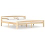 Solid pine wood bed frame 200x200 cm by vidaXL, Beds and slatted bases - Ref: Foro24-322067, Price: 106,26 €, Discount: %