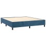 Cama box spring colchón y LED terciopelo azul oscuro 160x200 cm de , Camas y somieres - Ref: Foro24-3139815, Precio: 594,55 €...