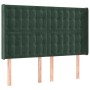 Cama box spring colchón y LED terciopelo verde oscuro 140x200cm de , Camas y somieres - Ref: Foro24-3139808, Precio: 574,64 €...