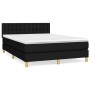 Cama box spring con colchón tela negro 140x200 cm de , Camas y somieres - Ref: Foro24-3140939, Precio: 450,92 €, Descuento: %