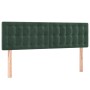 Cama box spring con colchón terciopelo verde oscuro 140x200 cm de , Camas y somieres - Ref: Foro24-3141548, Precio: 450,58 €,...