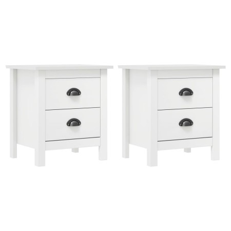 Hill bedside table solid white pine wood 46x35x49.5 cm by vidaXL, Nightstands - Ref: Foro24-288908, Price: 93,42 €, Discount: %