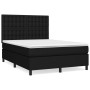 Cama box spring con colchón tela negro 140x190 cm de , Camas y somieres - Ref: Foro24-3142091, Precio: 502,32 €, Descuento: %