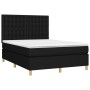 Cama box spring con colchón tela negro 140x200 cm de , Camas y somieres - Ref: Foro24-3142659, Precio: 518,63 €, Descuento: %