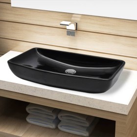 Rectangular black ceramic sink by vidaXL, Sinks - Ref: Foro24-141923, Price: 92,99 €, Discount: %