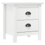 Hill bedside table solid white pine wood 46x35x49.5 cm by vidaXL, Nightstands - Ref: Foro24-288908, Price: 93,42 €, Discount: %