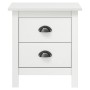 Hill bedside table solid white pine wood 46x35x49.5 cm by vidaXL, Nightstands - Ref: Foro24-288908, Price: 93,42 €, Discount: %