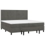 Box spring bed with dark gray velvet mattress 200x200 cm by , Beds and slatted bases - Ref: Foro24-3137804, Price: 709,87 €, ...