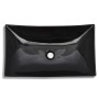 Lavabo de cerámica rectangular color negro de vidaXL, Lavabos - Ref: Foro24-141926, Precio: 94,99 €, Descuento: %