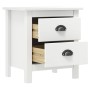 Hill bedside table solid white pine wood 46x35x49.5 cm by vidaXL, Nightstands - Ref: Foro24-288908, Price: 93,42 €, Discount: %