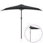 Semicircular balcony umbrella with gray aluminum pole 270x144 cm by , Umbrellas - Ref: Foro24-44589, Price: 47,52 €, Discount: %