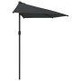 Semicircular balcony umbrella with gray aluminum pole 270x144 cm by , Umbrellas - Ref: Foro24-44589, Price: 47,52 €, Discount: %