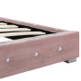 Pink velvet bed frame 90x200 cm by , Beds and slatted bases - Ref: Foro24-280397, Price: 203,99 €, Discount: %