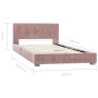 Pink velvet bed frame 90x200 cm by , Beds and slatted bases - Ref: Foro24-280397, Price: 203,99 €, Discount: %