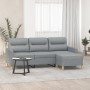 3-seater sofa with light gray fabric stool 180 cm by , Sofas - Ref: Foro24-3201073, Price: 365,13 €, Discount: %