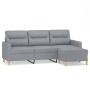 3-seater sofa with light gray fabric stool 180 cm by , Sofas - Ref: Foro24-3201073, Price: 361,15 €, Discount: %