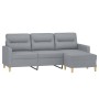 3-seater sofa with light gray fabric stool 180 cm by , Sofas - Ref: Foro24-3201073, Price: 361,15 €, Discount: %