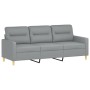 3-seater sofa with light gray fabric stool 180 cm by , Sofas - Ref: Foro24-3201073, Price: 361,15 €, Discount: %