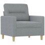 Sessel mit Hocker hellgrauer Stoff 60 cm von , Sofas - Ref: Foro24-3201065, Preis: 231,33 €, Rabatt: %