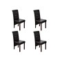 Dining chairs 4 units brown synthetic leather by , dining chairs - Ref: Foro24-160319, Price: 336,97 €, Discount: %