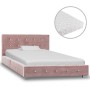 Bed with pink velvet mattress 90x200 cm by , Beds and slatted bases - Ref: Foro24-278162, Price: 377,99 €, Discount: %