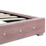 Bed with pink velvet mattress 90x200 cm by , Beds and slatted bases - Ref: Foro24-278162, Price: 377,99 €, Discount: %