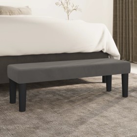 Banco de terciopelo gris oscuro 100x30x30 cm de , Bancos - Ref: Foro24-346667, Precio: 54,34 €, Descuento: %