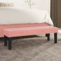 Banco de terciopelo rosa 100x30x30 cm de , Bancos - Ref: Foro24-346671, Precio: 53,94 €, Descuento: %