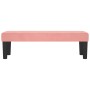 Banco de terciopelo rosa 100x30x30 cm de , Bancos - Ref: Foro24-346671, Precio: 53,94 €, Descuento: %