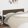 Headboards 2 units of dark brown fabric 100x5x78/88 cm by , Headboards and footboards - Ref: Foro24-346189, Price: 70,37 €, D...