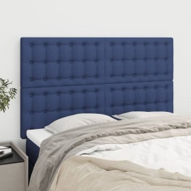 Headboards 4 units blue fabric 72x5x78/88 cm by , Headboards and footboards - Ref: Foro24-3116770, Price: 117,99 €, Discount: %