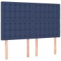 Headboards 4 units blue fabric 72x5x78/88 cm by , Headboards and footboards - Ref: Foro24-3116770, Price: 119,41 €, Discount: %