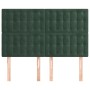 Headboards 4 units dark green velvet 72x5x78/88 cm by , Headboards and footboards - Ref: Foro24-3116817, Price: 121,06 €, Dis...