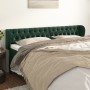 Cabecero de terciopelo verde oscuro 203x23x78/88 cm de , Cabeceros y pies de cama - Ref: Foro24-3117549, Precio: 93,92 €, Des...