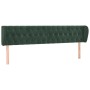 Cabecero de terciopelo verde oscuro 203x23x78/88 cm de , Cabeceros y pies de cama - Ref: Foro24-3117549, Precio: 93,92 €, Des...