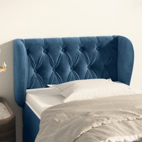 Dark blue velvet headboard 83x23x78/88 cm by , Headboards and footboards - Ref: Foro24-3117514, Price: 64,99 €, Discount: %