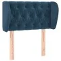 Dark blue velvet headboard 83x23x78/88 cm by , Headboards and footboards - Ref: Foro24-3117514, Price: 60,10 €, Discount: %