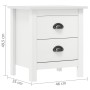 Hill bedside table solid white pine wood 46x35x49.5 cm by vidaXL, Nightstands - Ref: Foro24-288908, Price: 93,42 €, Discount: %