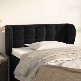 Black velvet headboard 83x23x78/88 cm by , Headboards and footboards - Ref: Foro24-3117610, Price: 50,87 €, Discount: %