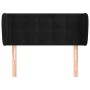 Black velvet headboard 83x23x78/88 cm by , Headboards and footboards - Ref: Foro24-3117610, Price: 50,84 €, Discount: %