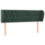 Dark green velvet headboard 163x23x78/88 cm by , Headboards and footboards - Ref: Foro24-3117537, Price: 85,10 €, Discount: %