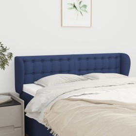 Blue fabric headboard 147x23x78/88 cm by , Headboards and footboards - Ref: Foro24-3117582, Price: 72,16 €, Discount: %