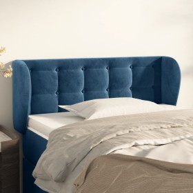 Dark blue velvet headboard 83x23x78/88 cm by , Headboards and footboards - Ref: Foro24-3117612, Price: 49,99 €, Discount: %