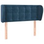 Dark blue velvet headboard 83x23x78/88 cm by , Headboards and footboards - Ref: Foro24-3117612, Price: 58,99 €, Discount: %