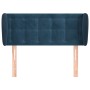 Dark blue velvet headboard 83x23x78/88 cm by , Headboards and footboards - Ref: Foro24-3117612, Price: 58,99 €, Discount: %