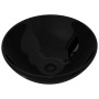 Lavabo de cerámica negro redondo de vidaXL, Lavabos - Ref: Foro24-141929, Precio: 73,35 €, Descuento: %