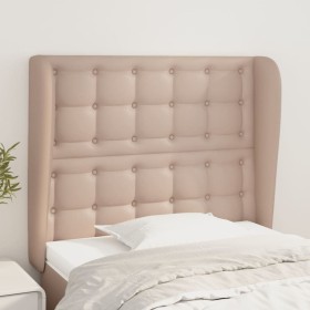 Headboard with ears cappuccino synthetic leather 83x23x118/128 cm by , Headboards and footboards - Ref: Foro24-3118033, Price...